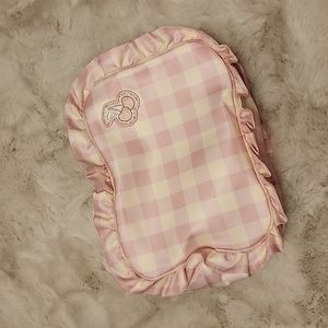 Stoney Clover Lane Pastel Picnic Pink Gingham Large Pouch with LSF Patch
